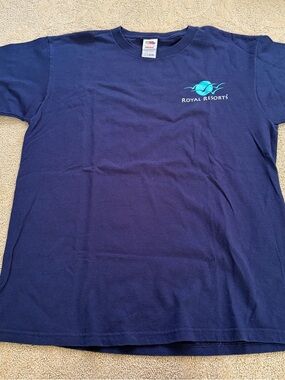 Fruit of the Loom Navy Heavy Cotton Crewneck Tee Royal Resorts